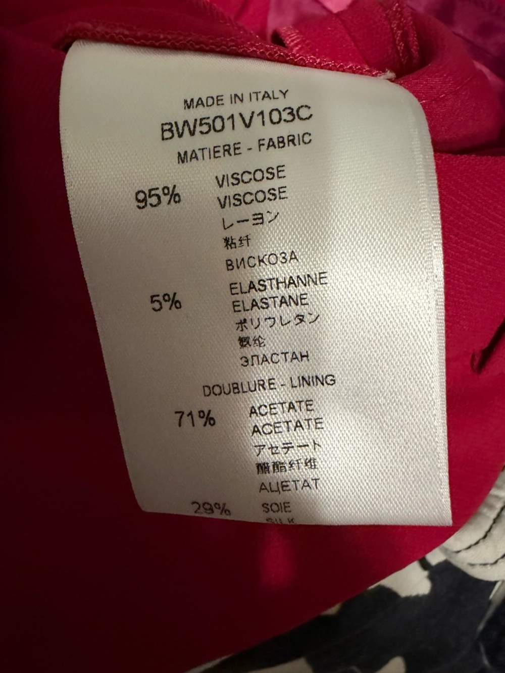 Givenchy Vibrant Pink Straight-Leg Trousers Pants NWOT - Picture 4 of 5